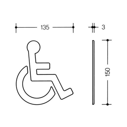 HEWI Symbol Barrierefrei 801.91.030 Polyamid Farb-Nr. 90 ( 3000206399 )