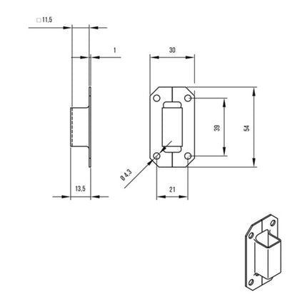 Passante DENI adatto per cremonese 10 mm ( 3000255672 )