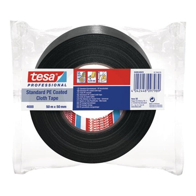 Nastro in tessuto TESA tesaband(R) Standard 4688 nero ( 3000265405 )