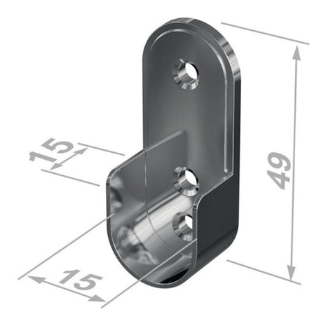 PG Support de tube d'armoire 11121 Zinc moulé sous pression nickelé ( 3000282766 )