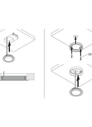 Lampa wpuszczana L&amp;S Chip Ciepła biel 12 V 4 W ( 3000550002 )