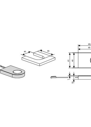 Lámpara de superficie L&amp;S Glaspoint blanco cálido o Emotion 12 V 0,8 W (3000550020)