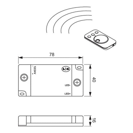 L&S LED radio dimmer follow-up set 12 V ( 3000550093 )