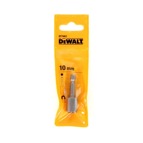 DeWalt DT 7403-QZ Steckschlüssel 10 mm Aussensechskant - 50mm Länge, Permanentmagnet Halterung, 1/4" Antrieb - Toolbrothers