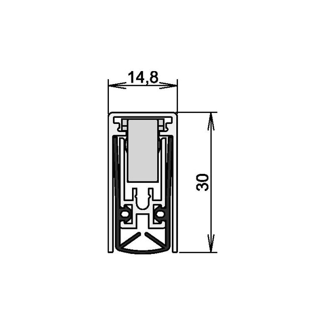 Guarnizione per porta ATHMER Schall-Ex(R) L-15/30 WS 1-880 1 lato Lunghezza 833 mm ( 3327023201 )
