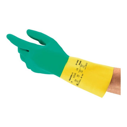 ANSELL guanti chimici AlphaTec(R) 87-900 taglia 8 verde/giallo ( 4000371481 )