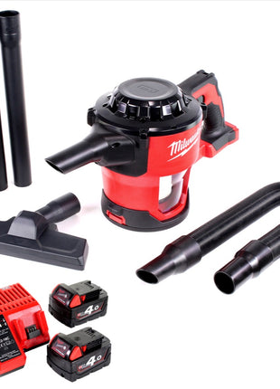 Milwaukee M18 CV 402C 18V Akku Handstaubsauger + 2x Akku 4,0Ah + Ladegerät - Toolbrothers