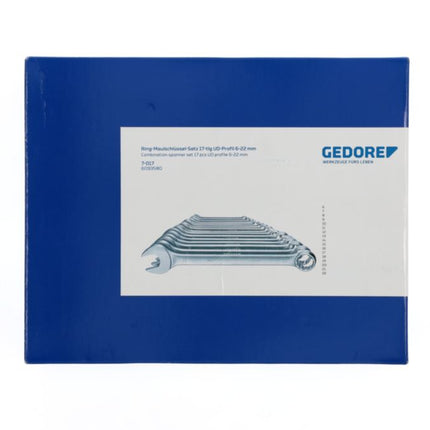 GEDORE Set di chiavi combinate 7-017 da 17 pezzi larghezza dei piatti 6-22 mm ( 4000770296 )