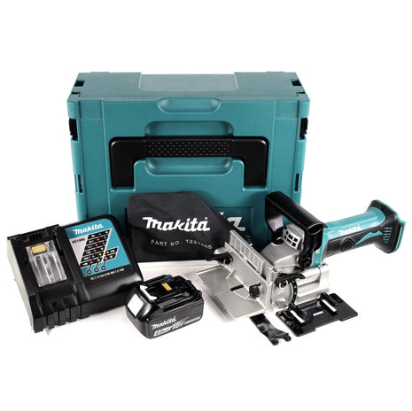 Makita DPJ 180 RM1J 18 V Li-Ion Akku Nutfräse im Makpac + 1 x 4,0 Ah Akku + Ladegerät - Toolbrothers