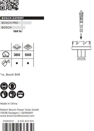 Scie cloche BOSCH Expert Scie à tôle diamètre 32 mm profondeur de coupe 5 mm (4000800272)