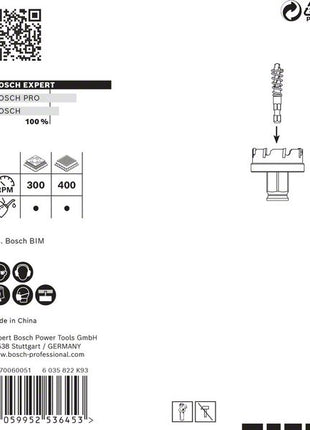 BOSCH Lochsäge Expert Sheet Metal Sägen-Ø 40 mm Schnitttiefe 5 mm ( 4000800274 )