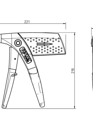 GESIPA Handblindnietsetzgerät Flipper® Länge 221 mm ( 4000813035 )