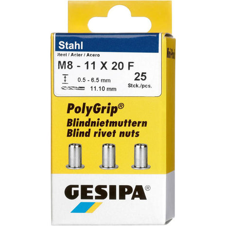 GESIPA Blindnietmutter PolyGrip® Nietschaft d x l 11 x 20 mm M8 ( 4000813827 )