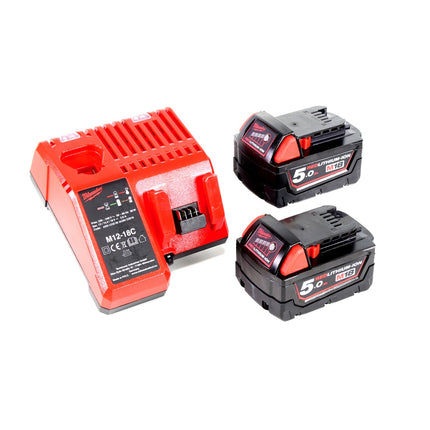 Milwaukee M18 HAL-502C Akku Flutstrahler mit 3000 Lumen + 2x 5,0 Ah Akku + Universal Ladegerät - Toolbrothers