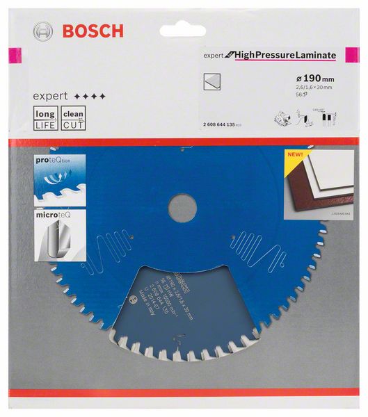 Lama circolare BOSCH Ø esterno 190 mm Numero di denti 56 TR-F ( 4000815468 )