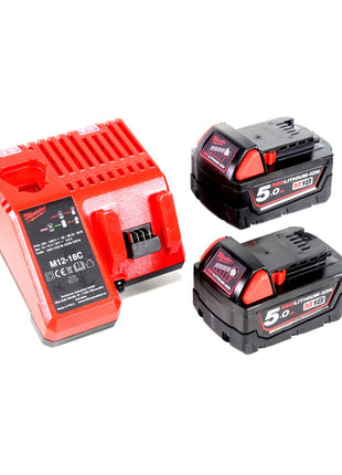 Milwaukee M18 IL-502C Akku Inspektionsleuchte mit 300 Lumen Solo + 2x 5,0 Ah Akku + Universal Ladegerät - Toolbrothers