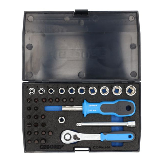 Set di chiavi a bussola GEDORE D 20 SME-20 37 pezzi 1/4 ″ ( 4000820548 )