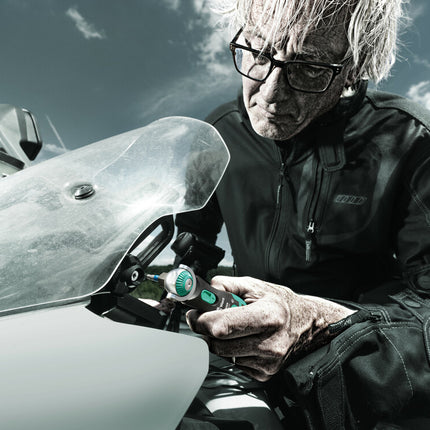 WERA Cricchetto girevole e reversibile 8009 Zyklop Set tascabile 1 3/8 ″ + 1/4 ″ 72 denti ( 4000822450 )