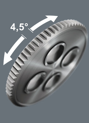 WERA cliquet réversible à levier 411 A RA manche transversal 1/4 ″ dents 80 ( 4000822452 )