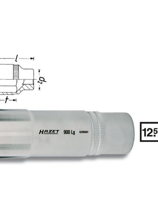 Inserto de llave de vaso HAZET 900LG 1/2″ 6 puntos (4000822711)