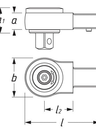 Wkładka HAZET grzechotka dwustronna 1/2 ″ 14 x 18 mm ( 4000822817 )