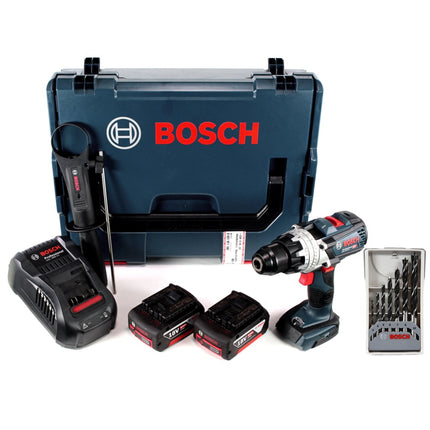 Bosch GSR 18V-85 C Akku Bohrschrauber 18V 110Nm Brushless + Holzbohrer-Set + 2x Akku 5,0Ah + Ladegerät + L-Boxx - Toolbrothers