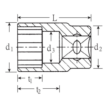 STAHLWILLE Chiave a bussola 45 3/8 ″ 12 lati ( 4000826290 )