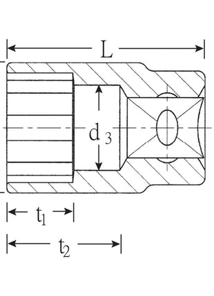 STAHLWILLE Klucz nasadowy 50 1/2 ″ 12-kątny ( 4000826356 )