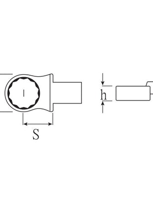 STAHLWILLE Ringeinsteckwerkzeug 732/40 19 Schlüsselweite 19 mm 14 x 18 mm ( 4000826548 )