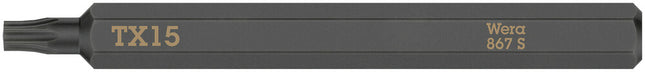 WERA Bit 867 S TORX 15 x 70 mm 1/4 ″ TORX 15 Lunghezza 70 mm ( 4000827263 )