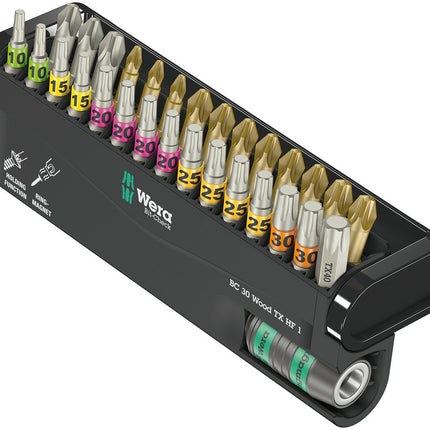 WERA Bit-Check 30 Wood TX HF 1 set di punte da 30 pezzi ( 4000829912 )