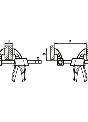 BESSEY Serre-joints une main EZS envergure 600 mm ( 4000831449 )