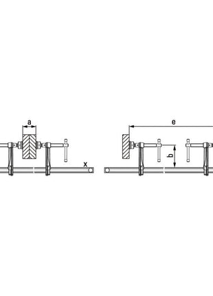 Zestaw wysokowydajnych zacisków BESSEY SLV/GSV Szerokość mocowania 1000 mm Występ 120 mm ( 4000831545 )