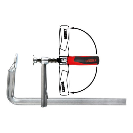 BESSEY morsetto a vite interamente in acciaio GZ-KG Larghezza di serraggio 400 mm Sporgenza 120 mm ( 4000831653 )