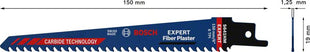 BOSCH Säbelsägeblatt Expert Fiber Plaster S 641 HM Länge 150 mm Breite 19 mm ( 4000837443 )