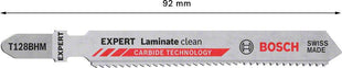 Brzeszczot do wyrzynarki BOSCH Laminate Clean T 128 BHM Długość całkowita 92 mm ( 4000837454 )