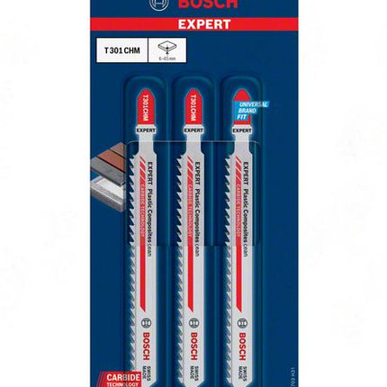 Lama per seghetto alternativo BOSCH Plastic Composites T301CHM Lunghezza totale 117 mm ( 4000837478 )