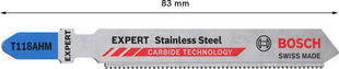 BOSCH Stichsägeblatt Stainless Steel T 118 AHM Gesamtlänge 83 mm ( 4000837481 )