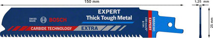 Lama alternativa BOSCH Expert Thick Tough Metal lunghezza 150 mm larghezza 25 mm ( 4000837483 )