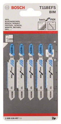 BOSCH Stichsägeblatt T 118 EFS Basic for Inox L.83mm Zahnteilung 1,4mm ( 4000837570 )