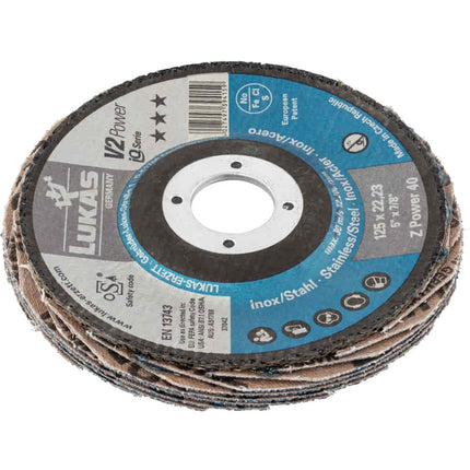 Disco lamellare LUKAS V2 POWER ZK Ø 125 mm granulometria 40 piatta ( 4000840346 )