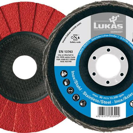 Disco lamellare LUKAS V2 POWER CER Ø 125 mm granulometria 40 piatta ( 4000840349 )