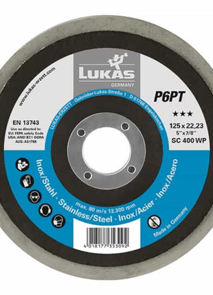 Placa de pulido LUKAS P6PT Ø 125 mm orificio Ø 22,23 mm (4000840859)