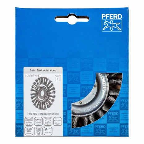 PFERD Brosse plate RBG 12512/22,2 CT ST 0,50 D. 125 mm épaisseur de fil 0,5 mm ( 4000841215 )