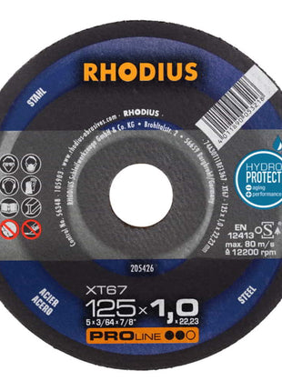 RHODIUS Disque à tronçonner XT67 d.125x1 mm super fin droit ( 4000841258 )