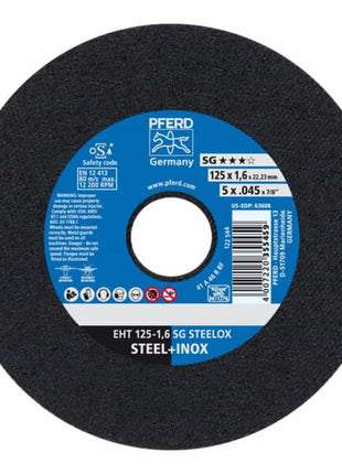 PFERD Disque à tronçonner SG STEELOX D125x1,6 mm droit ( 4000841262 )