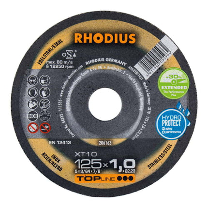 Disco da taglio RHODIUS XT10 D125x1mm diritto ( 4000841293 )