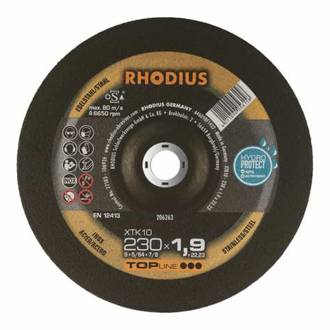 RHODIUS Disque à tronçonner XT10 D230x1,9mm à moyeu déporté ( 4000841297 )