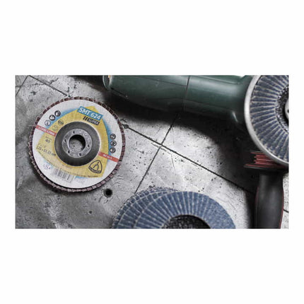 Disco lamellare KLINGSPOR SMT 624 Supra Ø 125 mm granulometria 120 12° conico ( 4000842317 )