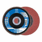 Disco lamellare PFERD POLIFAN A-COOL SG INOX+ALU Ø 125 mm granulometria 80 conica ( 4000842357 )